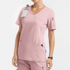 Women's 4-Pocket V-Neck STRETCH Scrub Top and jogger bottom